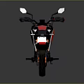 Stylish Modern Motorcycle With Black And Orange Body Sporty Wheels And Reflective Surface
