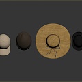 Hat Hat Hat Sunshade Hat Straw Hat Wear Supplies 3d model