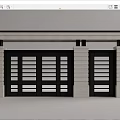 Modern Black Entrance Gate Design With Stone Pillars And Glass Panels