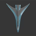 Futuristic Aerodynamic Vehicle Design With Sleek Blue Gray Body And Streamlined Wings