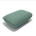 Green Padded Footstool With Rectangular Shape Smooth Surface And Simple Design 3d model