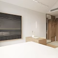 Hotel Guest Room Interior Design With Minimalist Style Wooden Floor White Bed Table And Chair