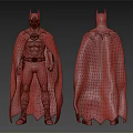 Batman Statue Front And Back View With Cape Yellow Belt And Bat Symbol