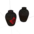 Old wine jar old object 3d model