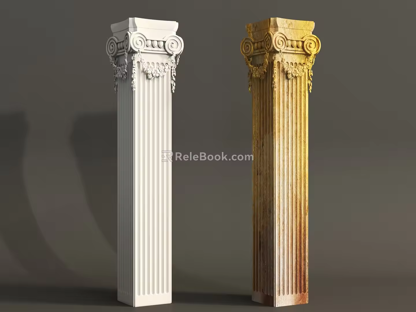 European Column Roman Column Square Column 3d model