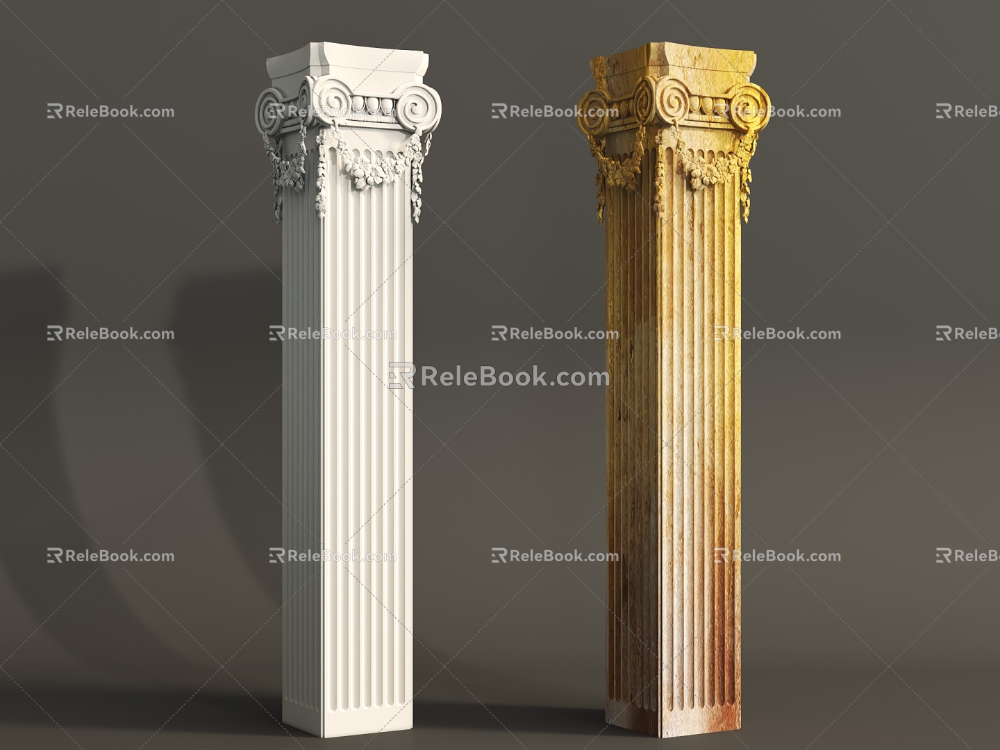 European Column Roman Column Square Column 3d model