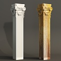 European Column Roman Column Square Column 3d model