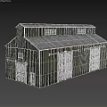 Weathered Green Barn Featuring Wooden Plank Walls Metal Roof Double Doors And Windows