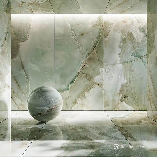 Marble Style Floor Tiles In Elegant Interior Space 3d model