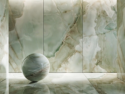 Green Marble Wall Floor Rock Slab Wall Tile Floor Tile Brick Wall 3d model