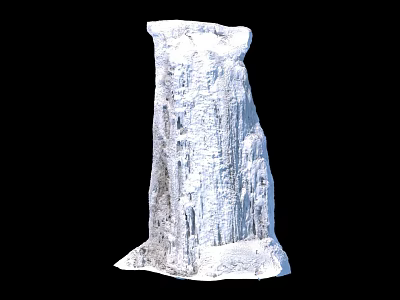 Stone Wood Artisan Crafted Decor Piece With Intricate Texture And Wooden Base 3d model