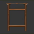 Sturdy Wooden Folding Table Featuring X Frame Design And Portable Structure