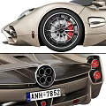 Luxury Sports Car Exterior Displayed From Multiple Angles 3d model