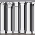 European Roman Column Gypsum Column Decorative Column 3d model