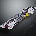 Advanced Cosmic Spaceship With Multicolored Exterior And Futuristic Technological Design