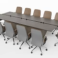 Modern Conference Tables and Chairs 3d model