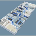Laboratory 3D Layout Design With Functional Areas And Equipment Placement 3d model