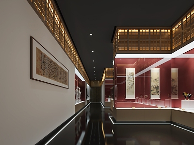 New Chinese Exhibition Hall Museum Exhibition Hall 3d model