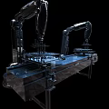Smart Robotic Machines With Dual Arms For Precision Automated Manufacturing Workbench 3d model