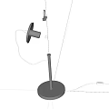 Modern Transparent Glass Globe Floor Lamp With Metal Stand And Warm Lit Bulb