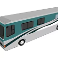 Blue and White Bus Exterior Design With Black Windows and Modern Body