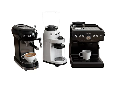 Commercial Equipment SMEG Coffee Machines with Various Styles for Business Use 3d model