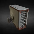 Rusty Outdoor Air Conditioner Fan With Yellow Graffiti And Dirty Soul Design