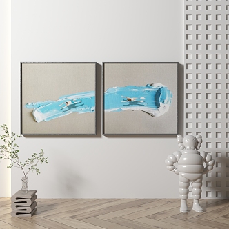 modern abstract painting abstract decorative painting 3d model