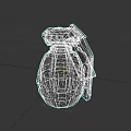 Green Military F1 Defensive Grenade With Tactical Strap And Fuse