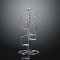 Stylish Metal Spiral Multi Tiered Shelf For Home Storage And