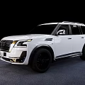White Modern Luxury SUV Featuring Sleek Front Design And Black Alloy Wheels 3d model