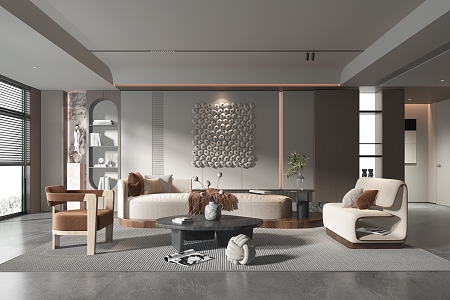 modern living room 3d model