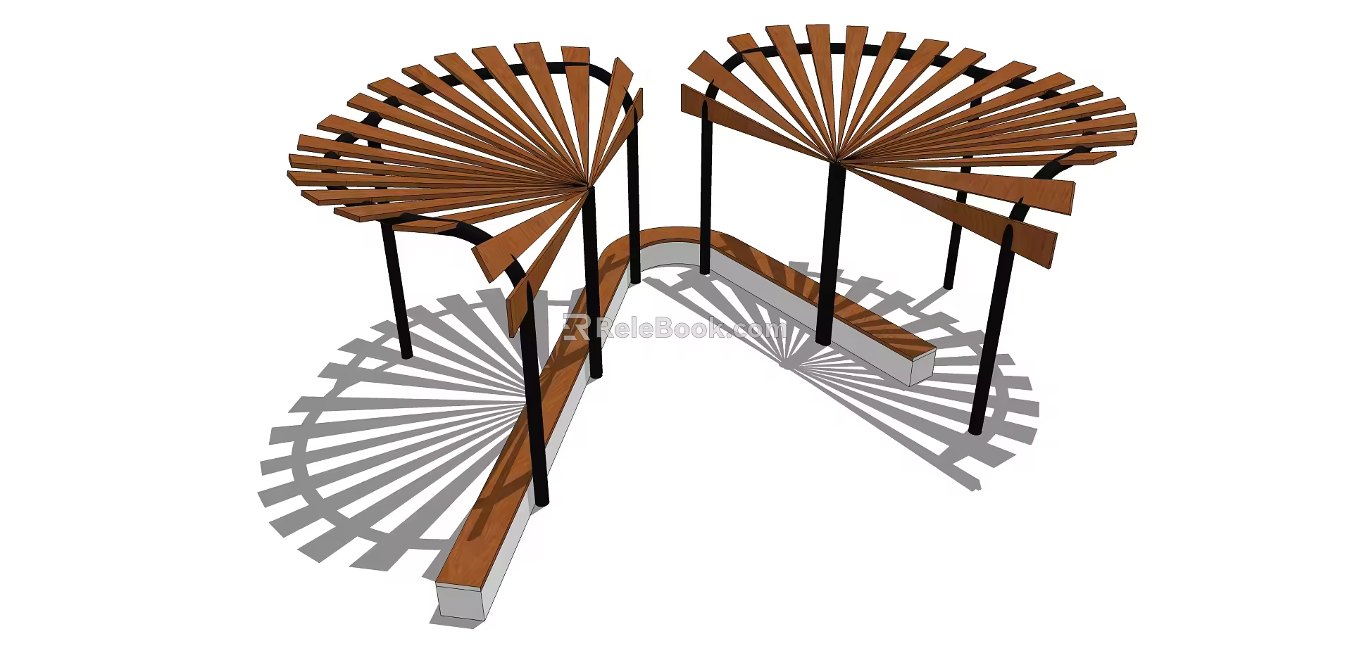 Modern gallery structure 3d model