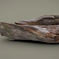 Natural Wood Stone Raw Log With Rough Surface And Organic Earthy Texture