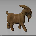 Wooden Goat Shaped Decorative Furniture Figurine for Home Decoration