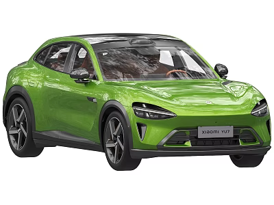 Green Xiaomi SU7 Electric Car With Modern Sleek Sporty Exterior Design 3d model