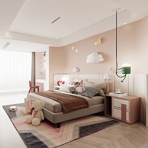 Modern Children's Room Daughter Room 3d model