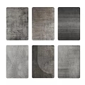 Stylish Square Rugs With Diverse Textured Patterns In Neutral Gray Brown Tones 3d model
