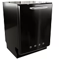 Vintage Black SMEG Refrigerator With Sleek Design For Modern Home Kitchen Use