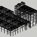 Industrial Factory Steel Structure Frame With Metal Beams And Support Columns