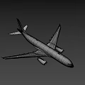 Modern White Passenger Airplane Flying With Twin Engines And Sleek Design