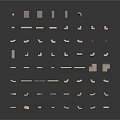 Modern Building Models Arranged in Urban Planning Layout with Diverse Structures