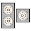 Black Square Ceiling Lights With Downlights And Spotlights For Modern Home Interior Design