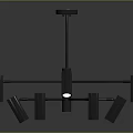 Modern Metal Chandelier With Geometric Arms And Contemporary Lighting Design Elements