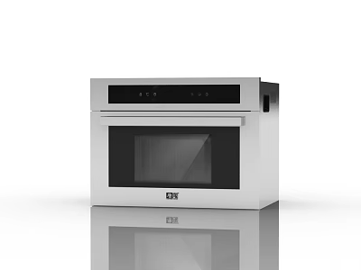 Modern Built In Stainless Steel Microwave Oven With Digital Display And Control Panel 3d model