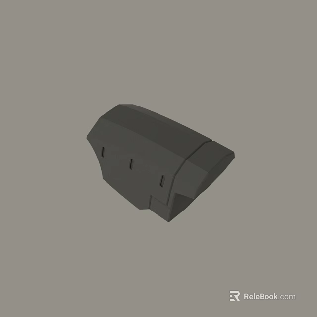 Black Block Shaped 3D Model Featuring Multiple Holes For Mechanical Use 3d model