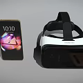 Modern Smartphone And VR Headset Digital Devices With Display And Design 3d model