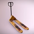 Heavy Duty Yellow Manual Pallet Jack With Black Handle And Red Wheels