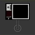 Vintage Television Design With Red Black Casing And Black White Screen POWER Button