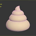 Shiny Golden Sculpture with Layered Swirl Design on Dark Reflective Surface